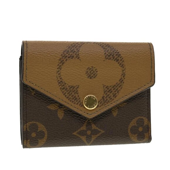 LOUIS VUITTON Monogram Reverse Portefeuille Zoe Trifold Wallet M80725 LV 42887 - Picture 1 of 14
